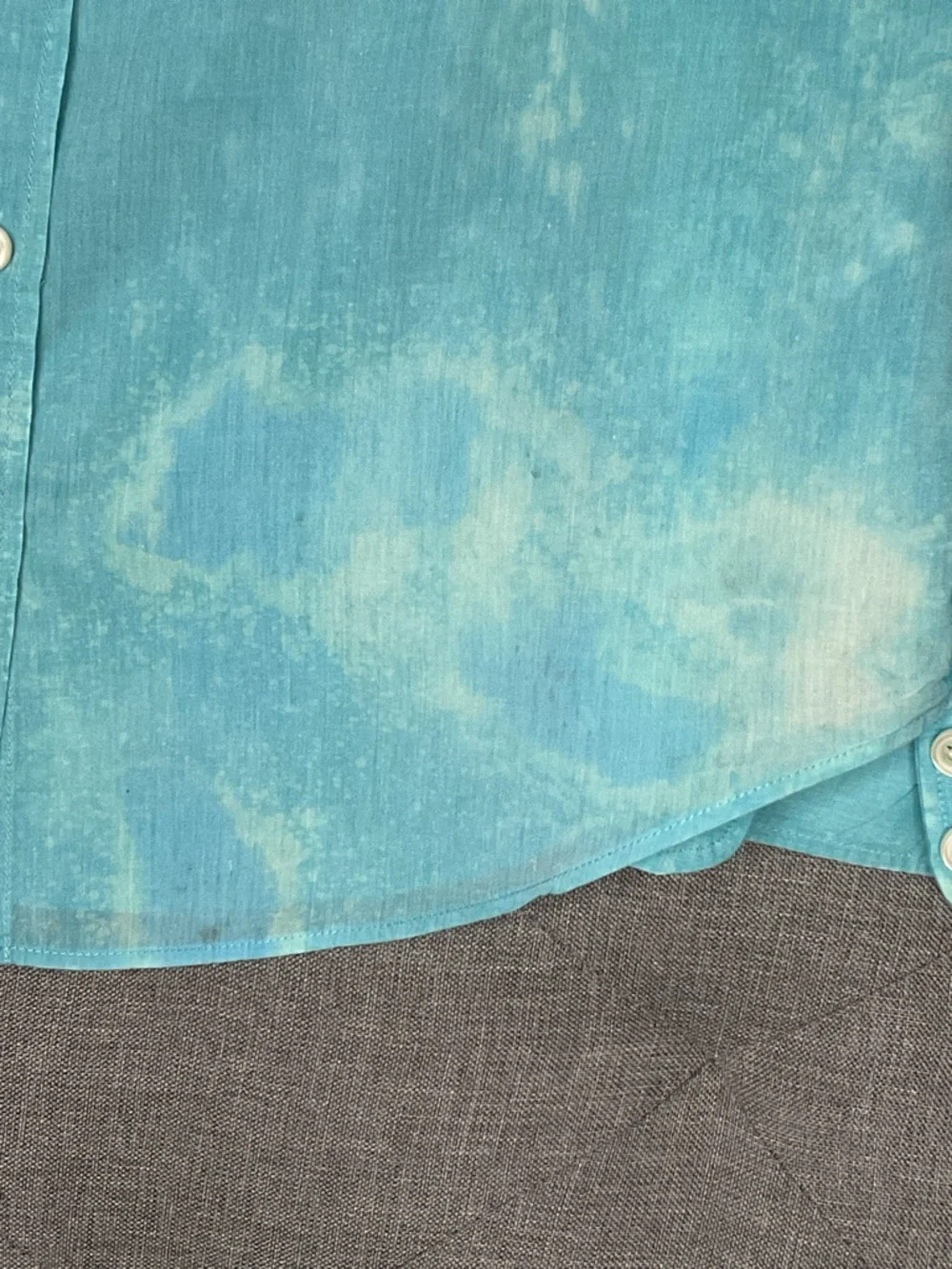 J.Crew Aqua Garment Dyed Cotton Button Down Shirt Size Medium